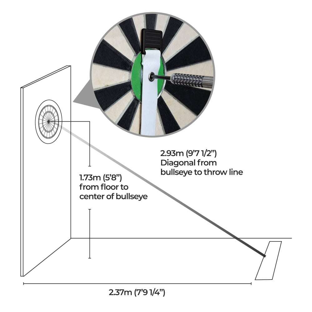 Mission Retractable Dartboard Measure - Board And Oche Guide - Image 3
