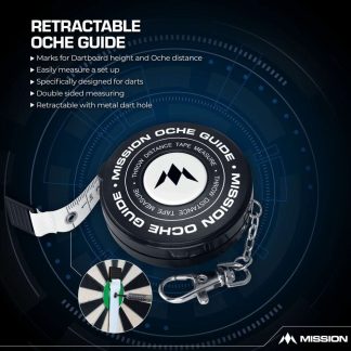 Mission Retractable Dartboard Measure - Board And Oche Guide