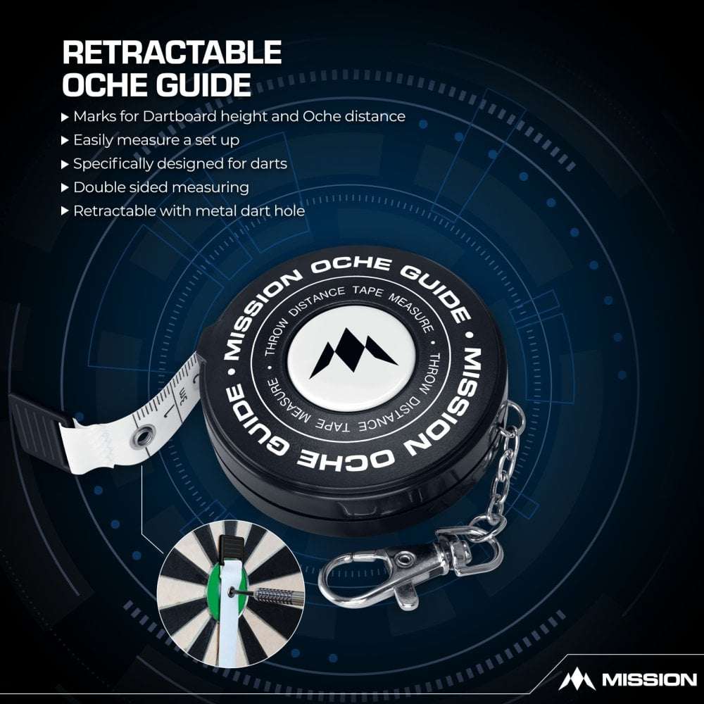 Mission Retractable Dartboard Measure - Board And Oche Guide