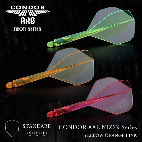 CONDOR AXE Dart Flights - Standard Shape - Neon Orange - Image 2
