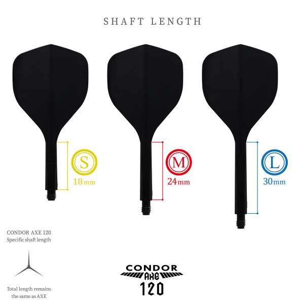 CONDOR AXE 120 Dart Flights - Small Shape - White - Image 5