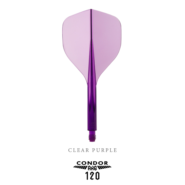 CONDOR AXE 120 Dart Flights - Standard Shape - Clear Purple - Image 2