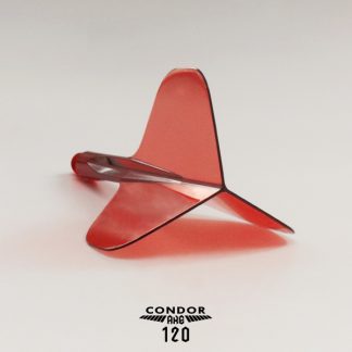 CONDOR AXE 120 Dart Flights - Standard Shape - Clear Red