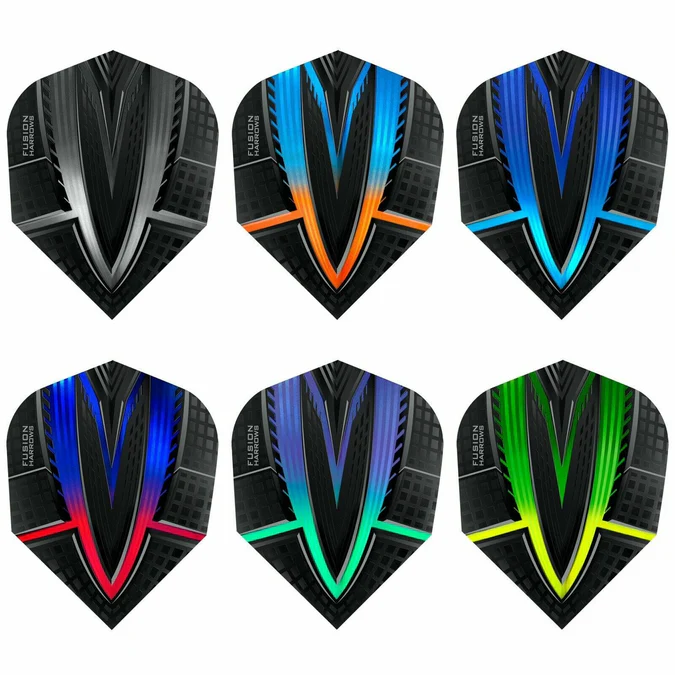 Harrows Fusion Dart Flights - No6 - Std - Blue - Image 2