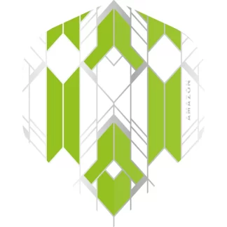 Amazon Glaze Dart Flights - No2 - Std - White - Green