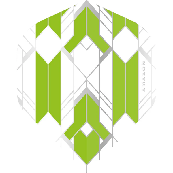 Amazon Glaze Dart Flights - No2 - Std - White - Green