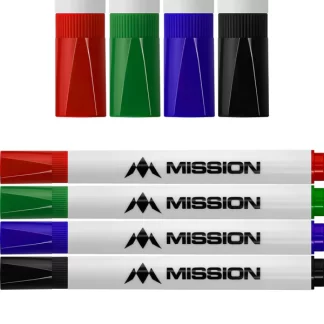 Mission Marker Pens - Dry Wipe - Pack 4 - Colours