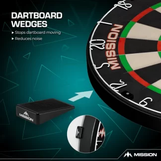Mission Dartboard Wedges Package of 8 - Black