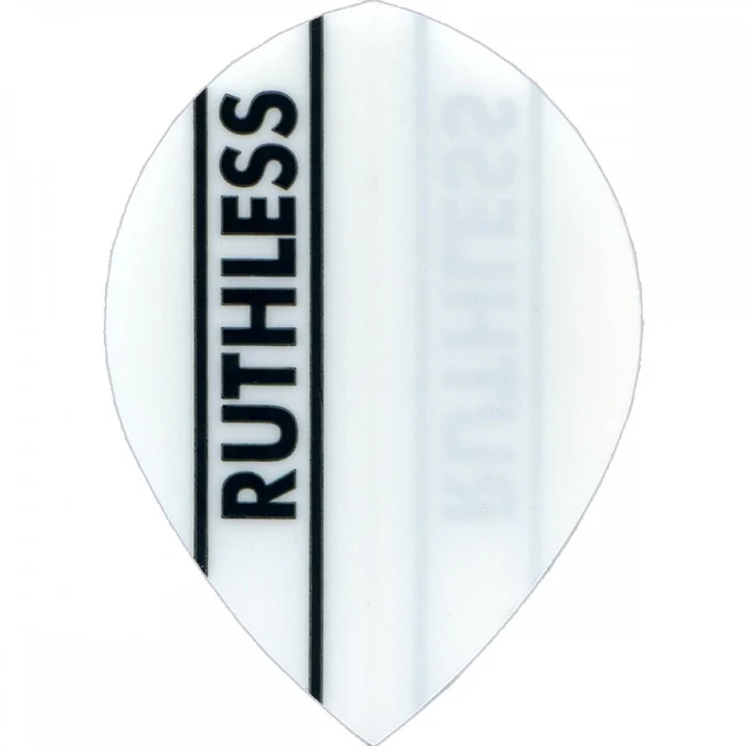Ruthless - Solid Panel - Dart Flights - Pear - White
