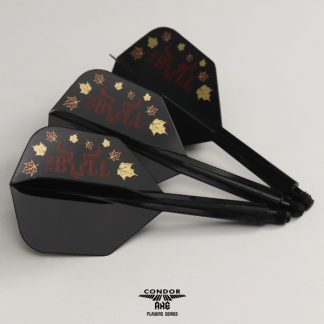 CONDOR AXE Dart Flights - Small Shape - THE BULL - CANADIAN KEIFER DURHAM - Black