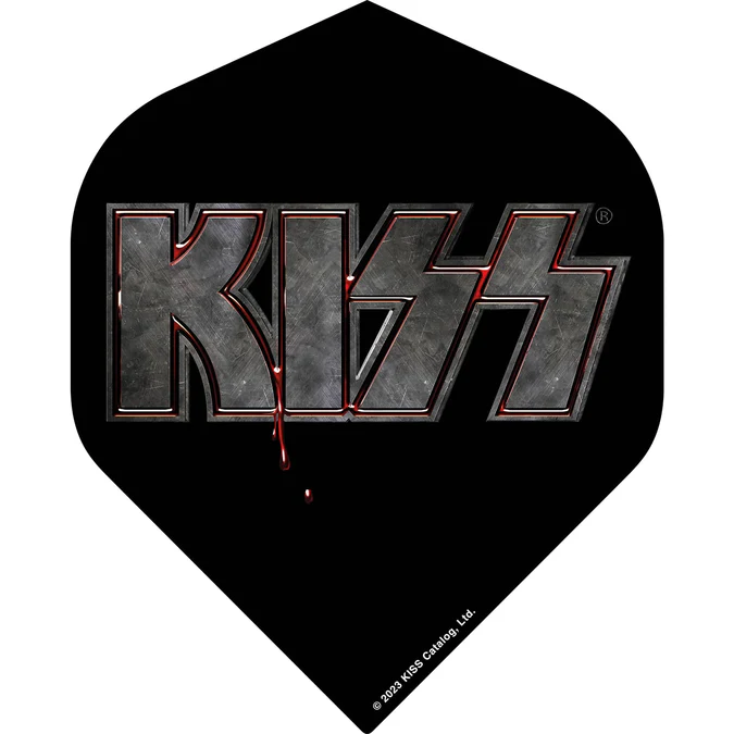 Kiss Flights - Licensed - 100 Micron - No2 - Std - Black - Blood Logo