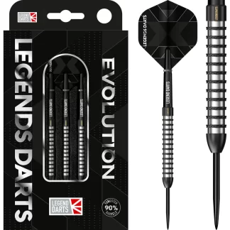 Legend Darts - Steel Tip - Evolution Series - B11 - Black - Wide Ring - 22g