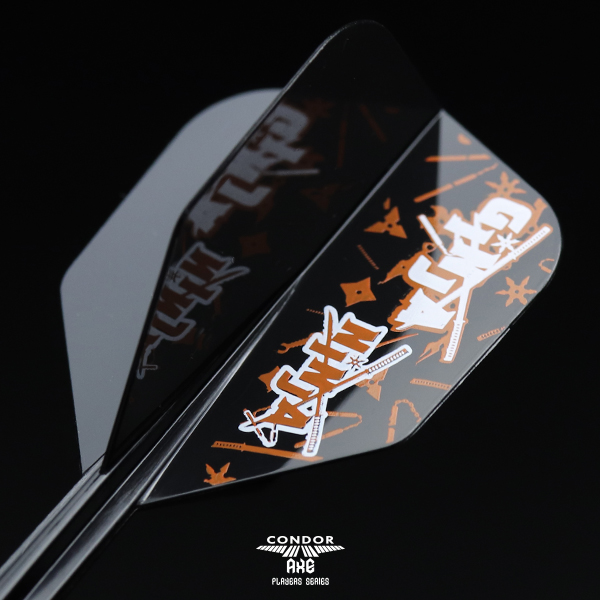 CONDOR AXE Dart Flights - Standard Shape - GINJA NINJA - CANADIAN MATT CAMPBELL - Black - Image 4