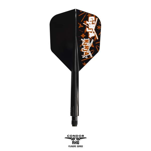CONDOR AXE Dart Flights - Standard Shape - GINJA NINJA - CANADIAN MATT CAMPBELL - Black - Image 3