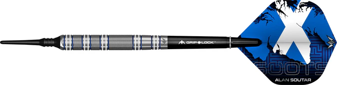 Mission Alan Soutar Darts - Soft Tip - Soots - Blue & White - 22g - Image 2