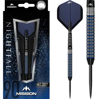 Mission Nightfall Darts - Steel Tip - M2 - Straight Ring - 24g