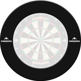 Mission Dartboard Surround - Heavy Duty - Black with Logo
