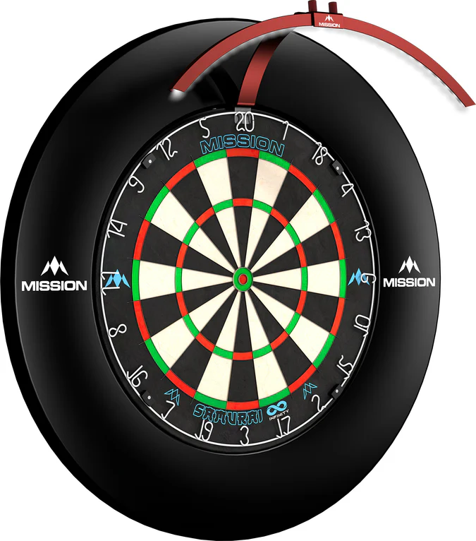 Mission Torus 100 - Folding Portable Dartboard Light - Red - Image 2