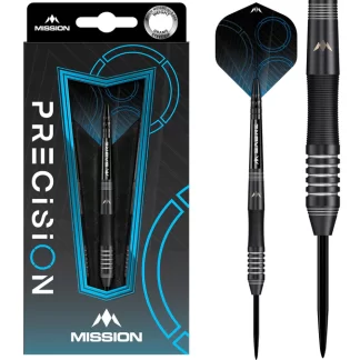 Mission Precision Darts - Steel Tip - 90% Tungsten - Black PVD - 23g
