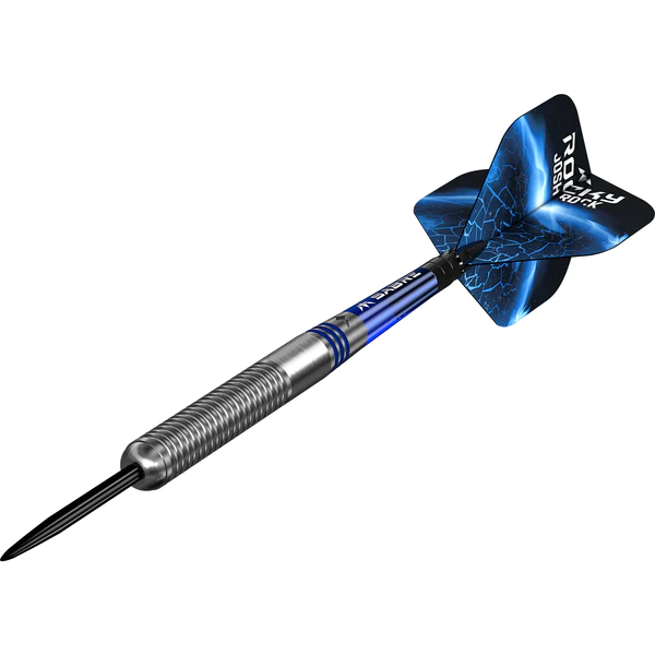 Mission Josh Rock Darts - Steel Tip - 80% - Rocky - Silver & Blue - 25g - Image 4