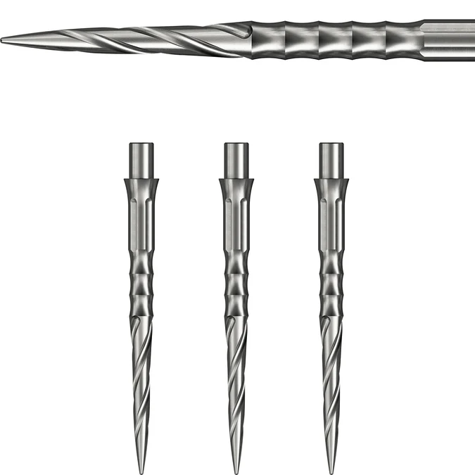 Caliburn Evo Dart Points - Spiro - No Lip - Silver - Image 2