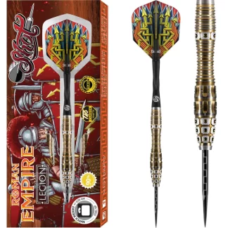 Shot Roman Empire Darts - Steel Tip - Legion - Black & Gold - 23g