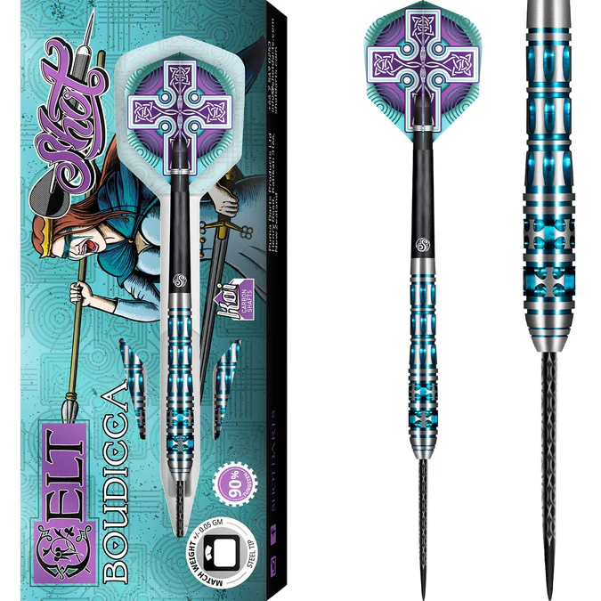 Shot Celt Darts - Steel Tip - Boudicca - Blue - 25g