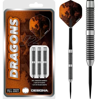 Designa Dragons 95 V2 Darts - Steel Tip - Multi Ring - 26g