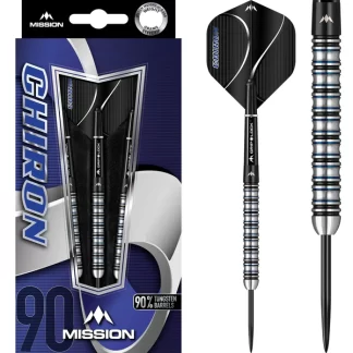 Mission Chiron Darts - Steel Tip - M1 - Electro Black & Blue - 26g