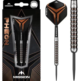 Mission Pheon Darts - Steel Tip - Electro - Black & Bronze - 24g