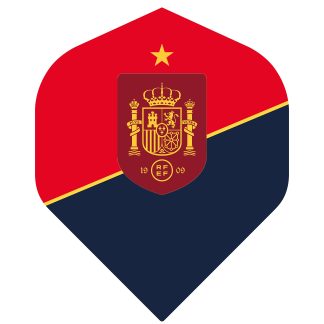 RFEF Espana Football Dart Flights - No2 - Std - F3 - Red & Blue