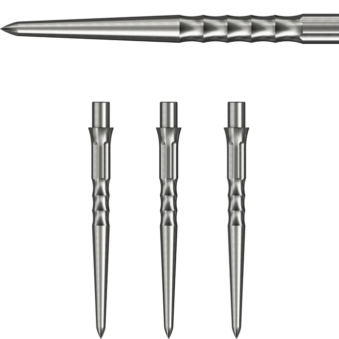 Caliburn Evo Dart Points - Ripple - No Lip - Silver - Image 2