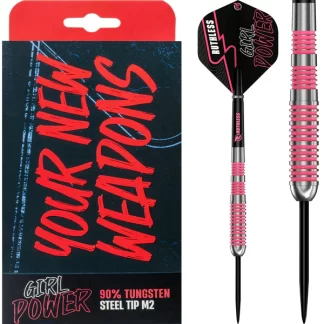 Ruthless - Girl Power Darts - Steel Tip - M2 - Ringed - Pink - 27g