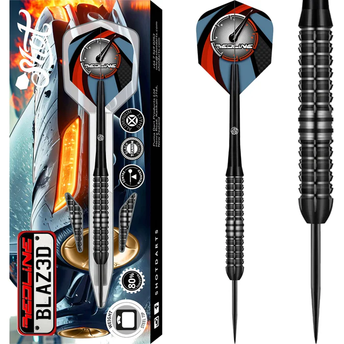 Shot Redline Darts - Steel Tip - BLAZ3D - 26g - Image 2
