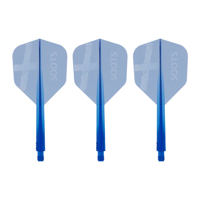 CONDOR AXE Dart Flights - Soots - Small Shape - Clear Blue