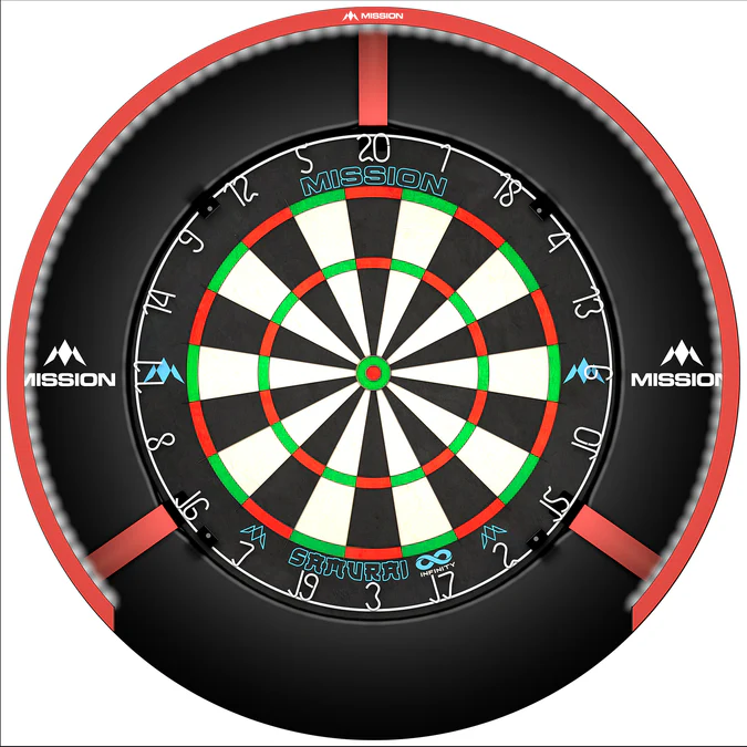 MISSION Torus 270 - Super Bright Dartboard Lighting - Red - Image 2