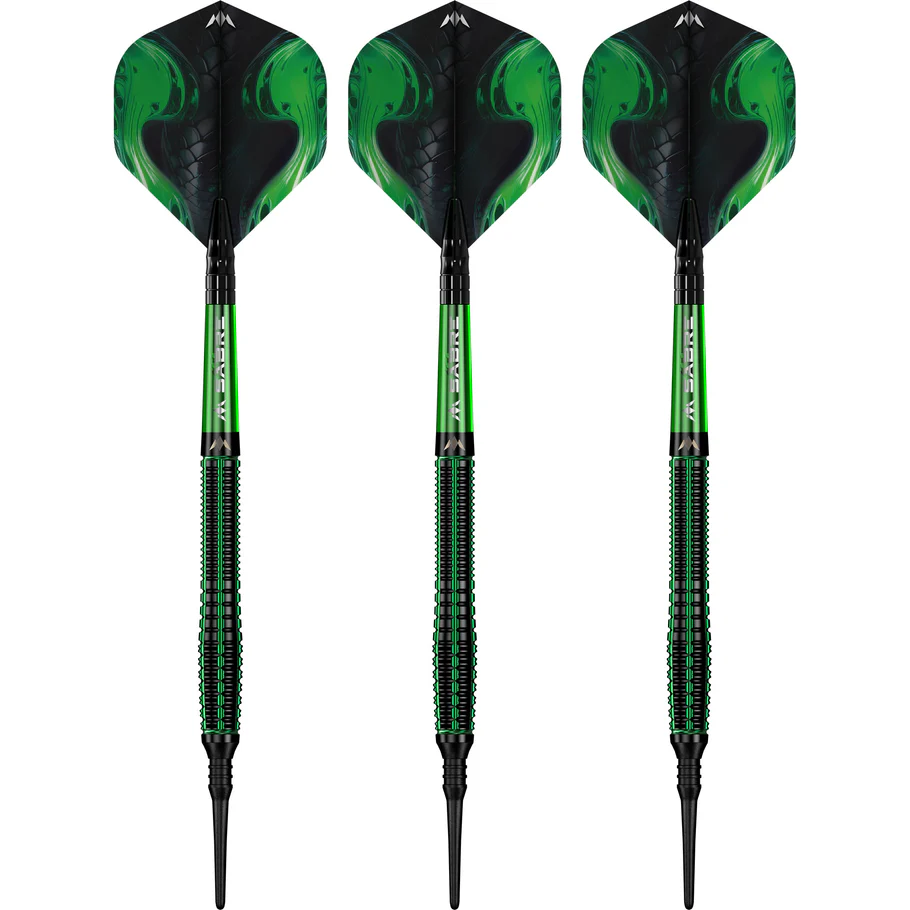 Mission Venom Darts - Soft Tip - Black & Green Electro Plated - 20g - Image 2