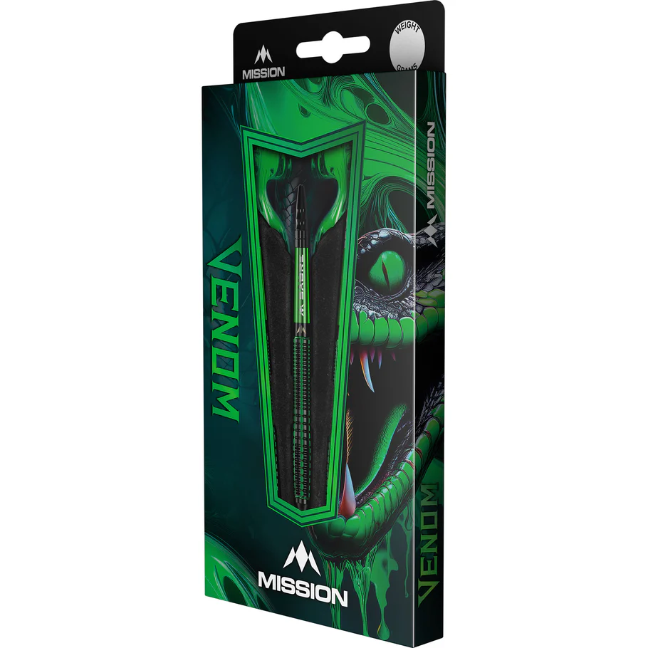 Mission Venom Darts - Soft Tip - Black & Green Electro Plated - 20g - Image 3
