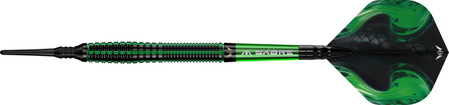 Mission Venom Darts - Soft Tip - Black & Green Electro Plated - 20g - Image 4