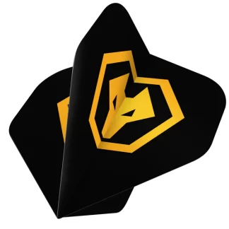 Wolverhampton Wanderers FC Dart Flights - No2 - Std - Wolves - F4 - Black Crest