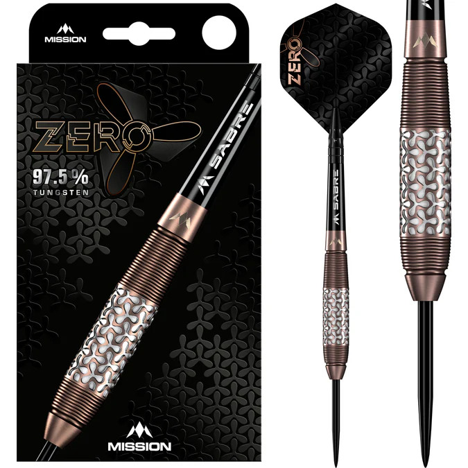 Mission Zero Darts - Steel Tip - 97.5% Tungsten - Bronze PVD - 30g