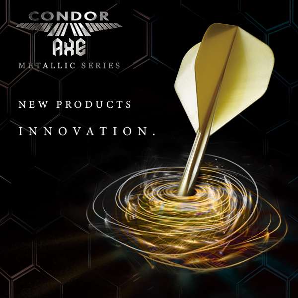 CONDOR AXE Dart Flights - Standard Shape - Metallic Red - Image 3