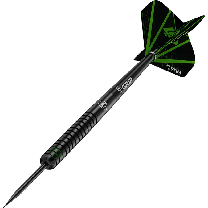 BULL'S Luc Peters Darts - Steel Tip - 90% Tungsten - Black Titanium - 22g - Image 2