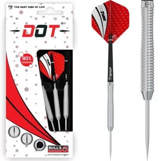 BULL'S Dot D2 Darts - Steel Tip - 90% Tungsten - Full Ring - 22g