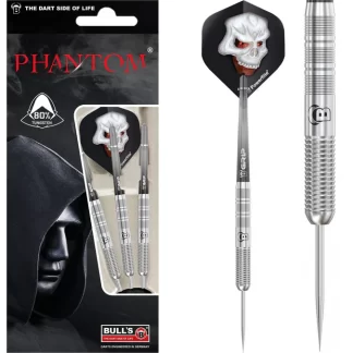 BULL'S Phantom PT1 Darts - Steel Tip - 80% Tungsten - Front Shark - 21g