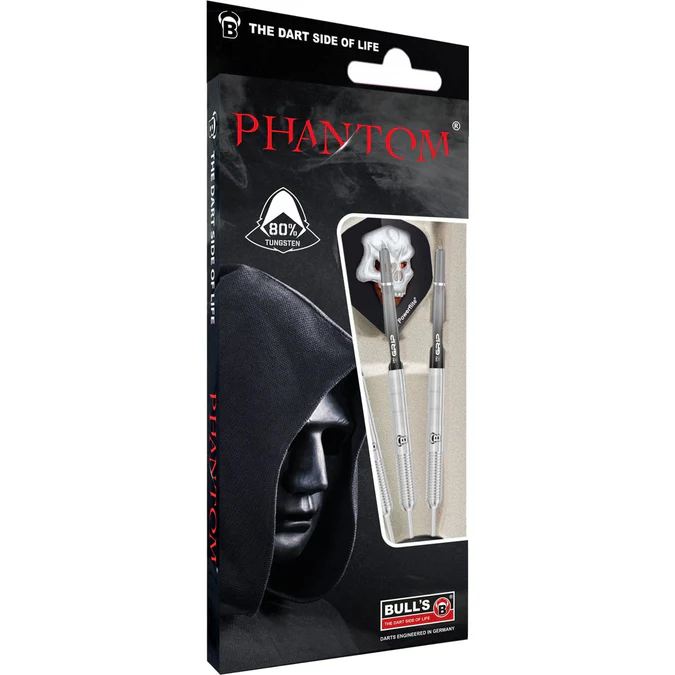 BULL'S Phantom PT1 Darts - Steel Tip - 80% Tungsten - Front Shark - 21g - Image 3