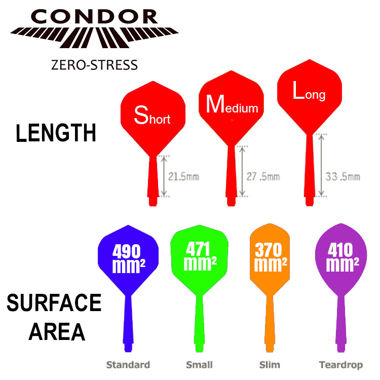 CONDOR AXE Dart Flights - Standard Shape - White - Image 6