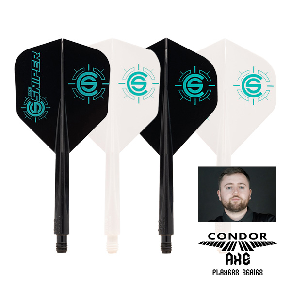 CONDOR AXE Dart Flights - THE SNIPER - Small Shape - Black - Image 4