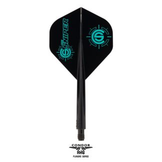 CONDOR AXE Dart Flights - THE SNIPER - Standard Shape - Black
