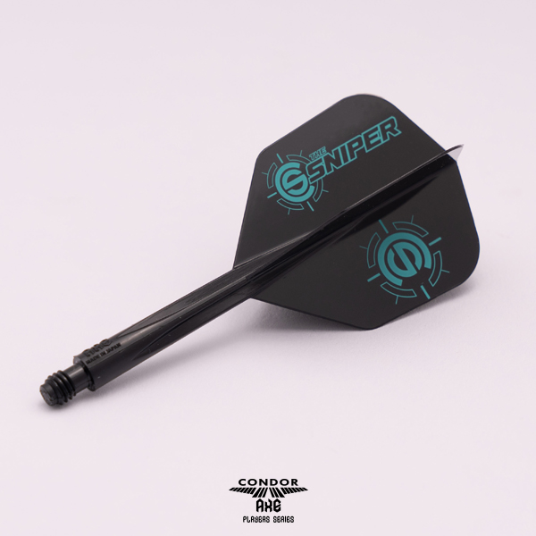 CONDOR AXE Dart Flights - THE SNIPER - Small Shape - Black - Image 2